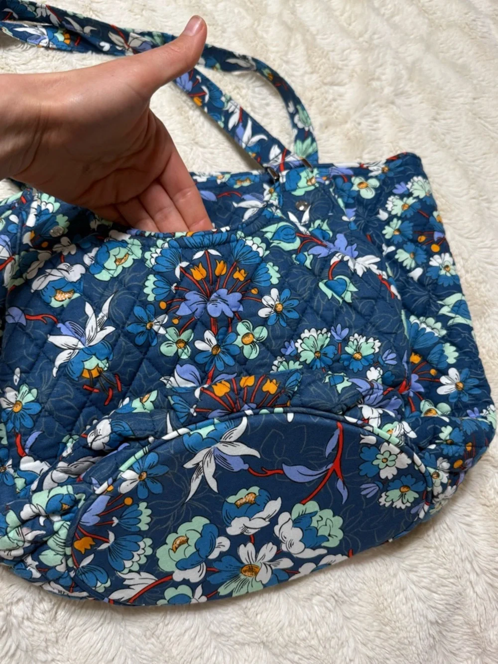 Vera Bradley Messenger Floral Bursts Pattern Bucket Shoulder Bag Cottagecore - Picture 6 of 13